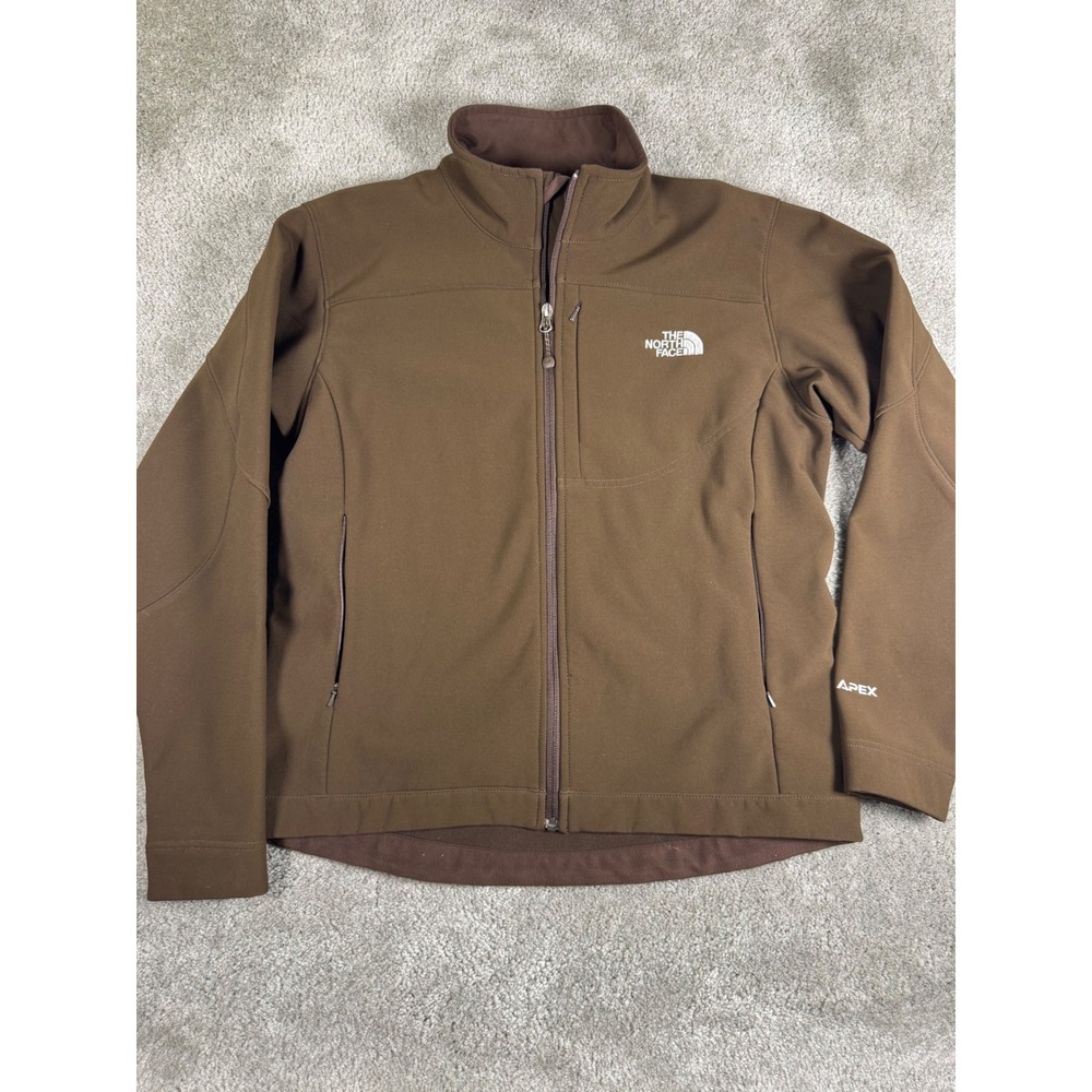 The North Face Womens Apex Bionic Softshell Jacket Brown Full Zip Large